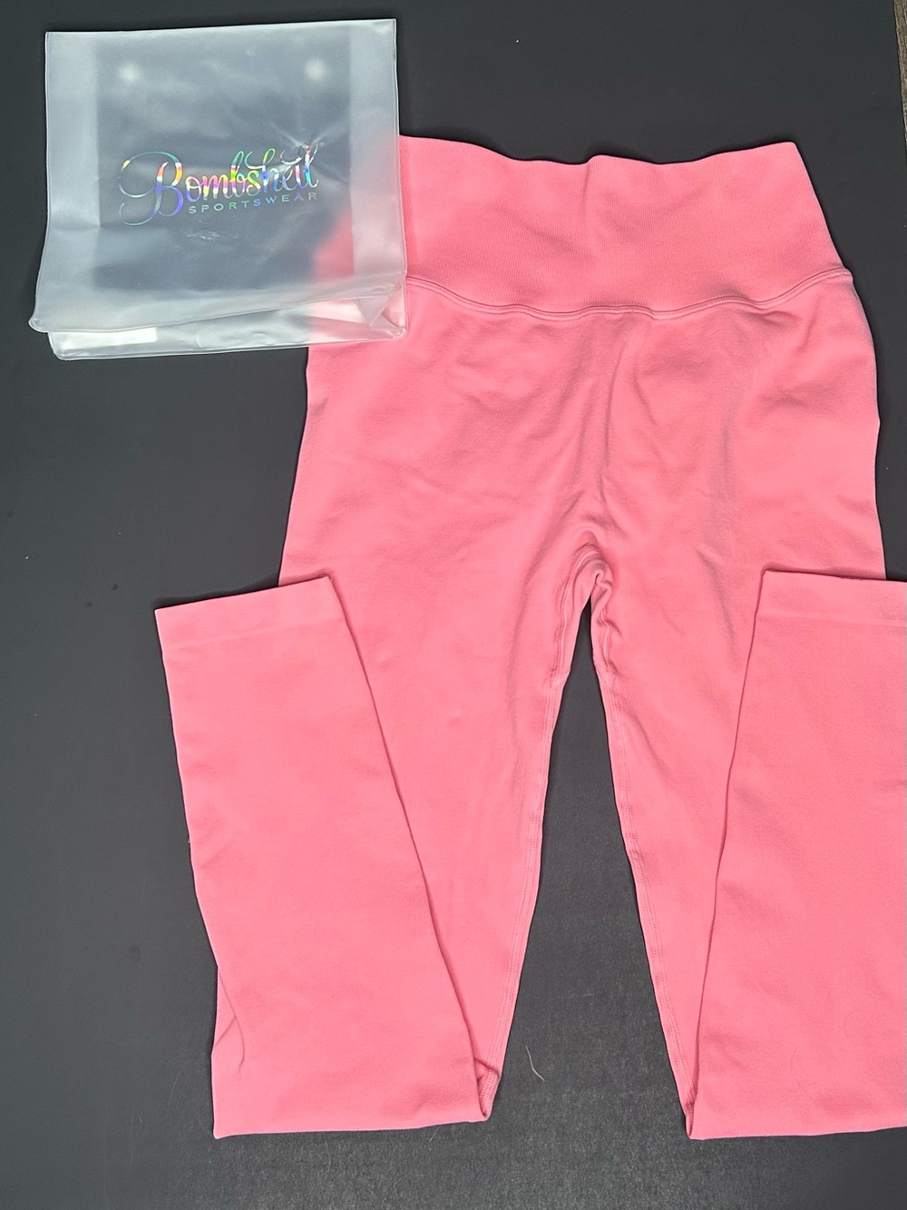 Bombshell Sportswear V Seamless Leggings — Flamingo M